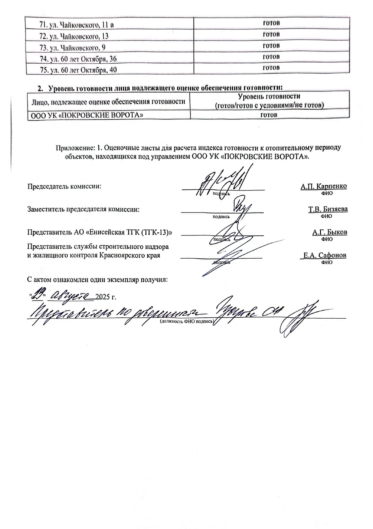 Получили важнейший документ – паспорт готовности к зиме 2025-2026гг. изображение 1